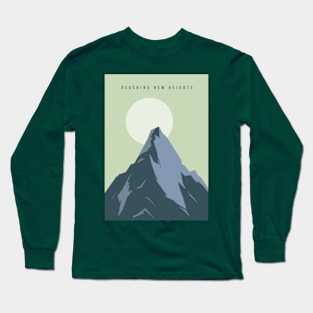 Reaching New Heights Mountaintop Illustration Long Sleeve T-Shirt